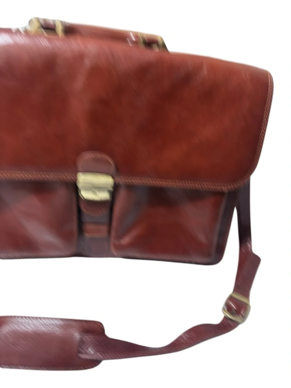 Leather Briefcase Messenger Bag in Brown - Classic Professional Carry